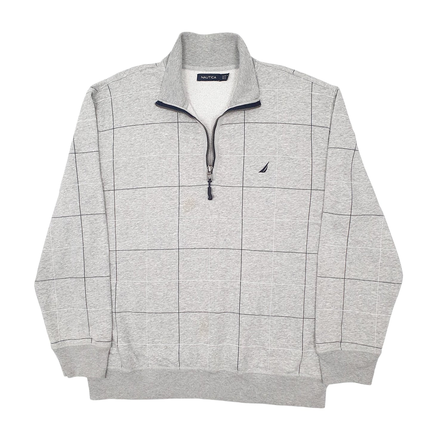 Mens Grey Nautica  Quarter Zip Jumper