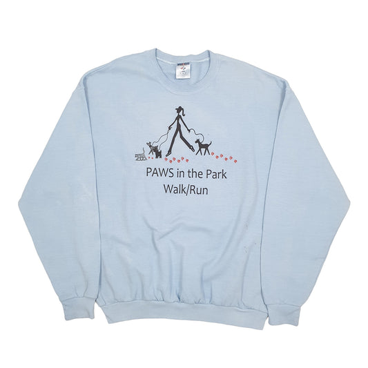 Jerzees Paws in the Park Charity Crewneck XL Blue