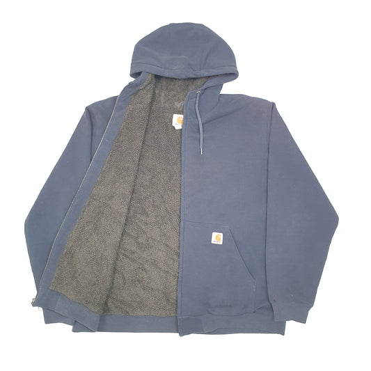 Carhartt Thick Fleece Lined Full Zip XL Navy