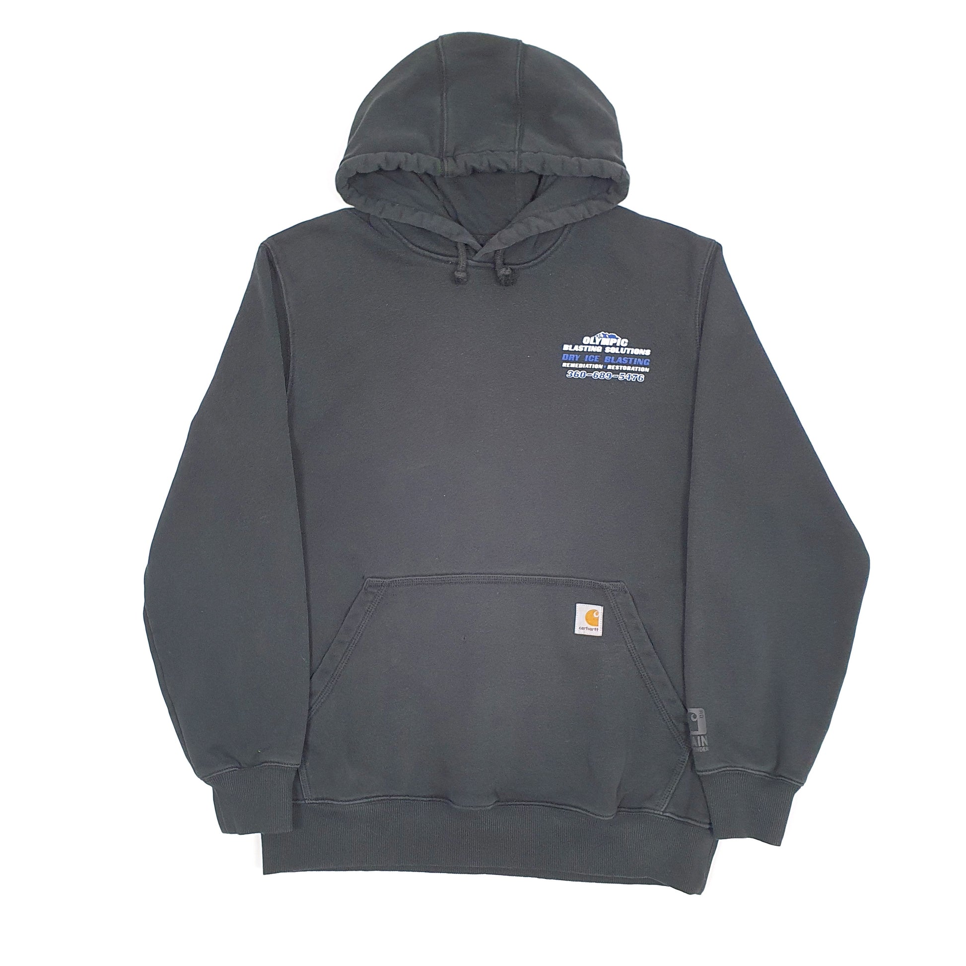 Mens Black Carhartt Blasting Workwear Hoodie Jumper
