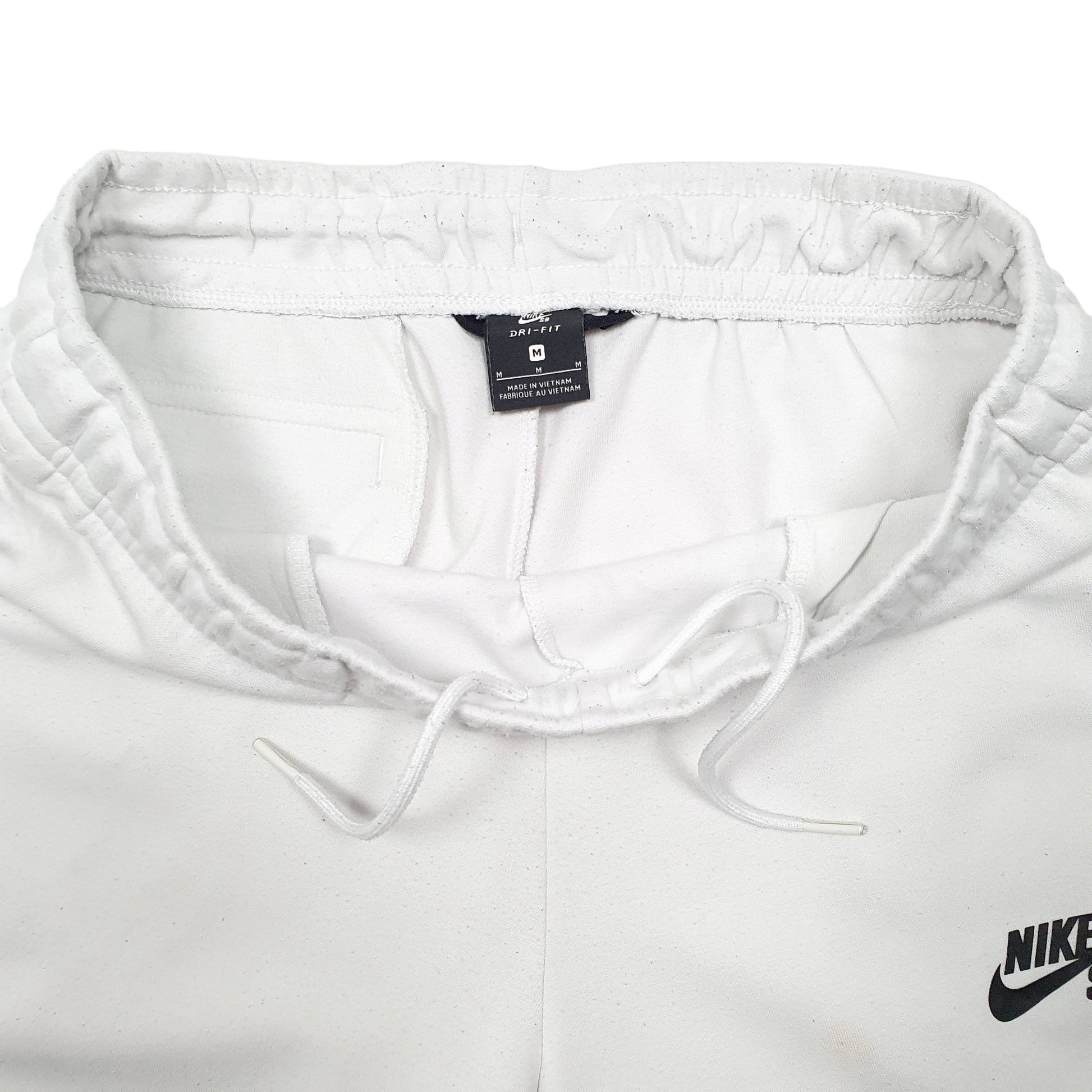 Mens White Nike SB Skateboarding Jogger Trousers