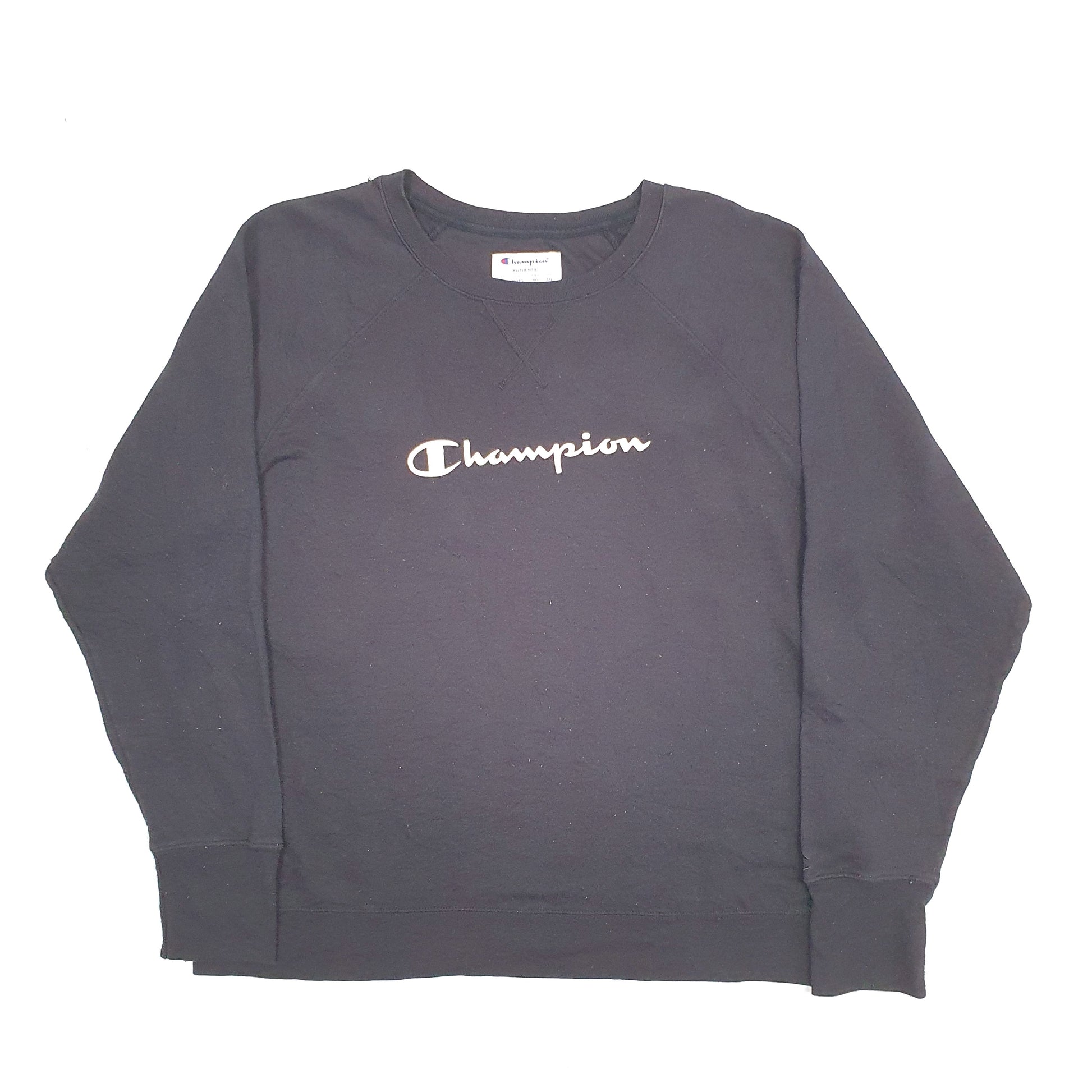 Mens Black Champion Bobbling throughout Crewneck Jumper