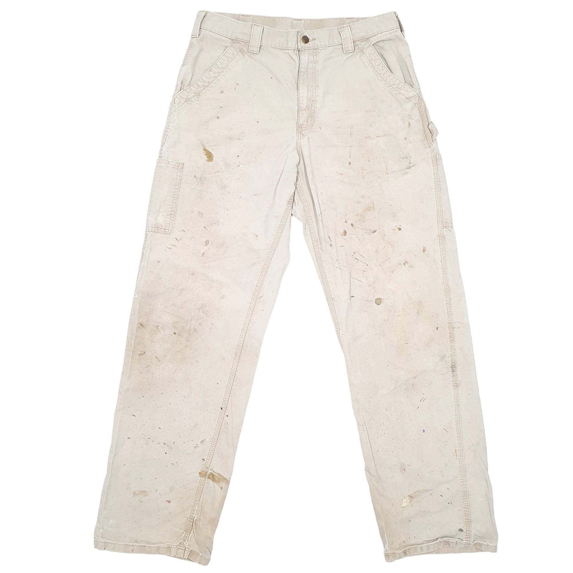 Mens Beige Carhartt  Carpenter Trousers