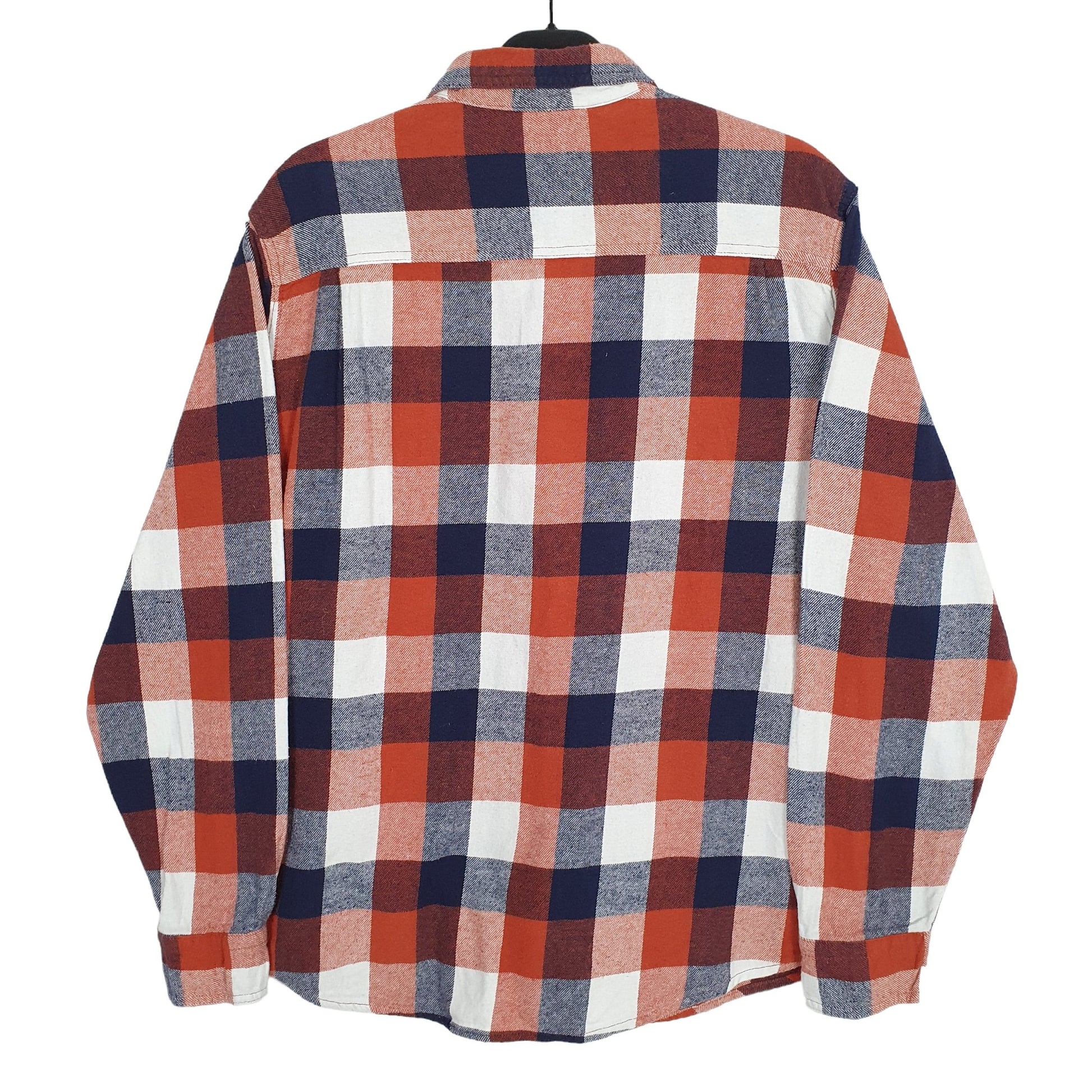 The American Outdoorsman Flannel Shacket Long Sleeve Regular Fit Check Shirt Orange