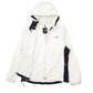 Womens White The North Face Hooded Hyvent  Coat