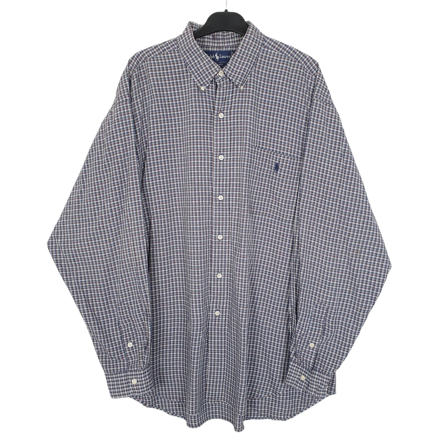 Ralph Lauren Long Sleeve Blaire Fit Check Shirt Blue