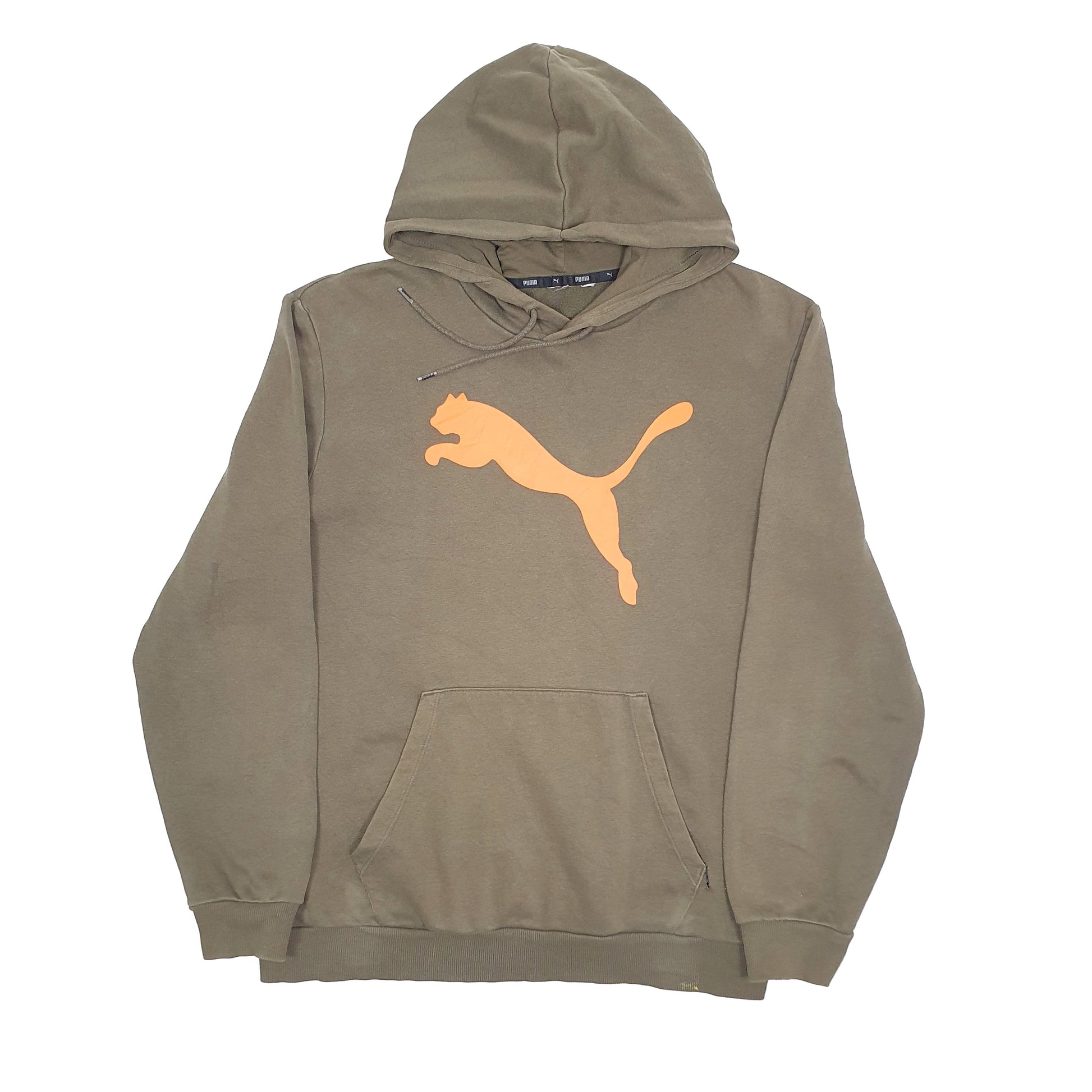 Mens Green Puma  Hoodie Jumper