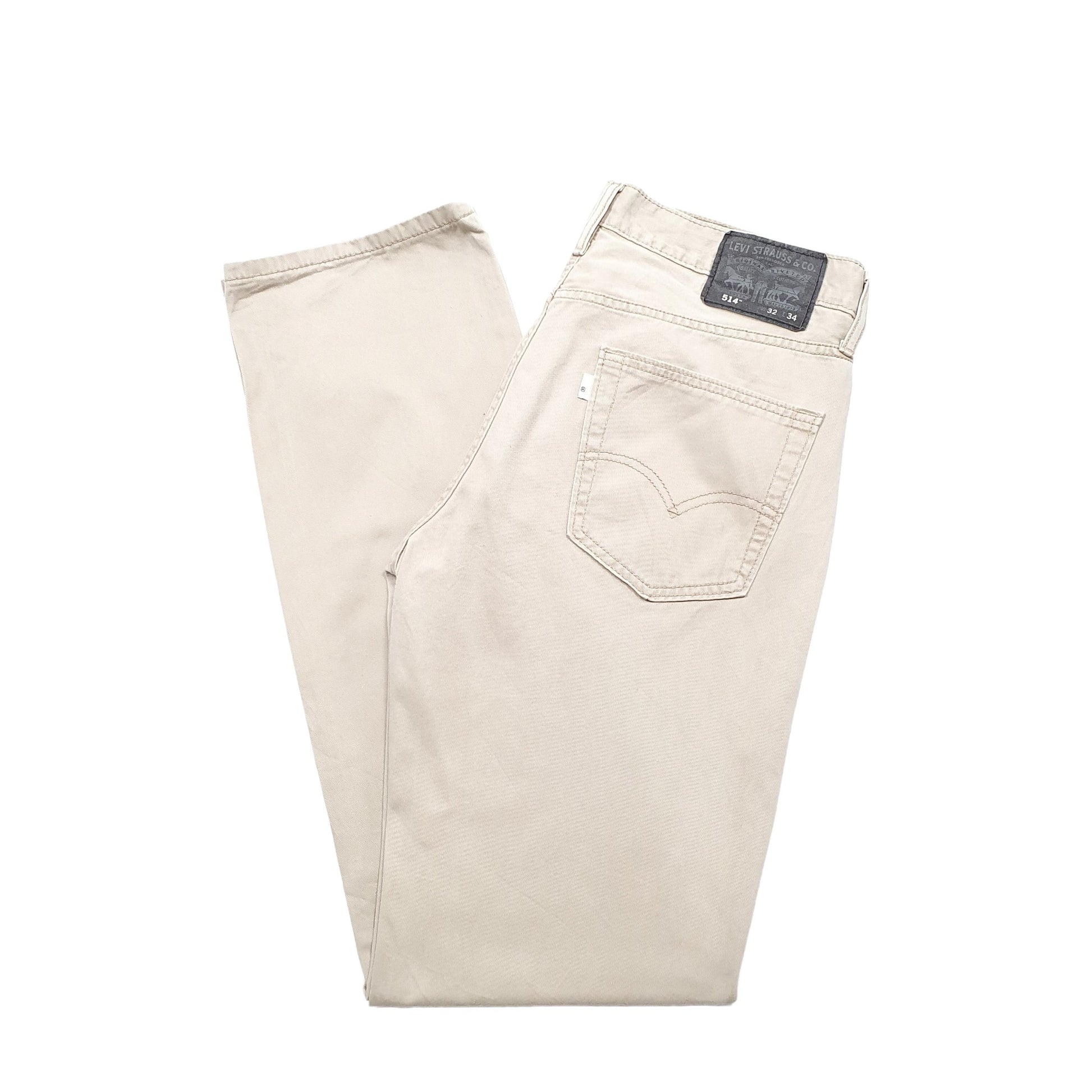 Levis 514 Straight Fit Jeans W32 L34 Beige