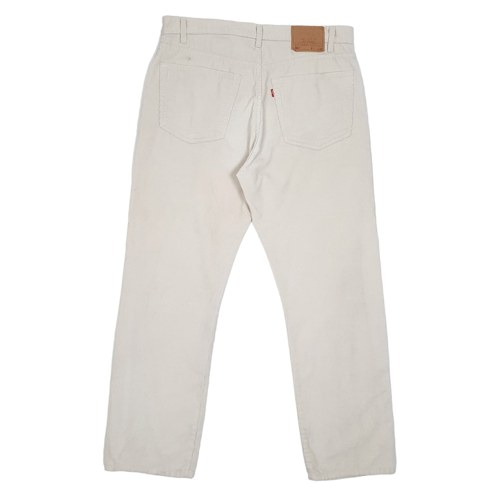 Mens Cream Levis  Corduroy Trousers