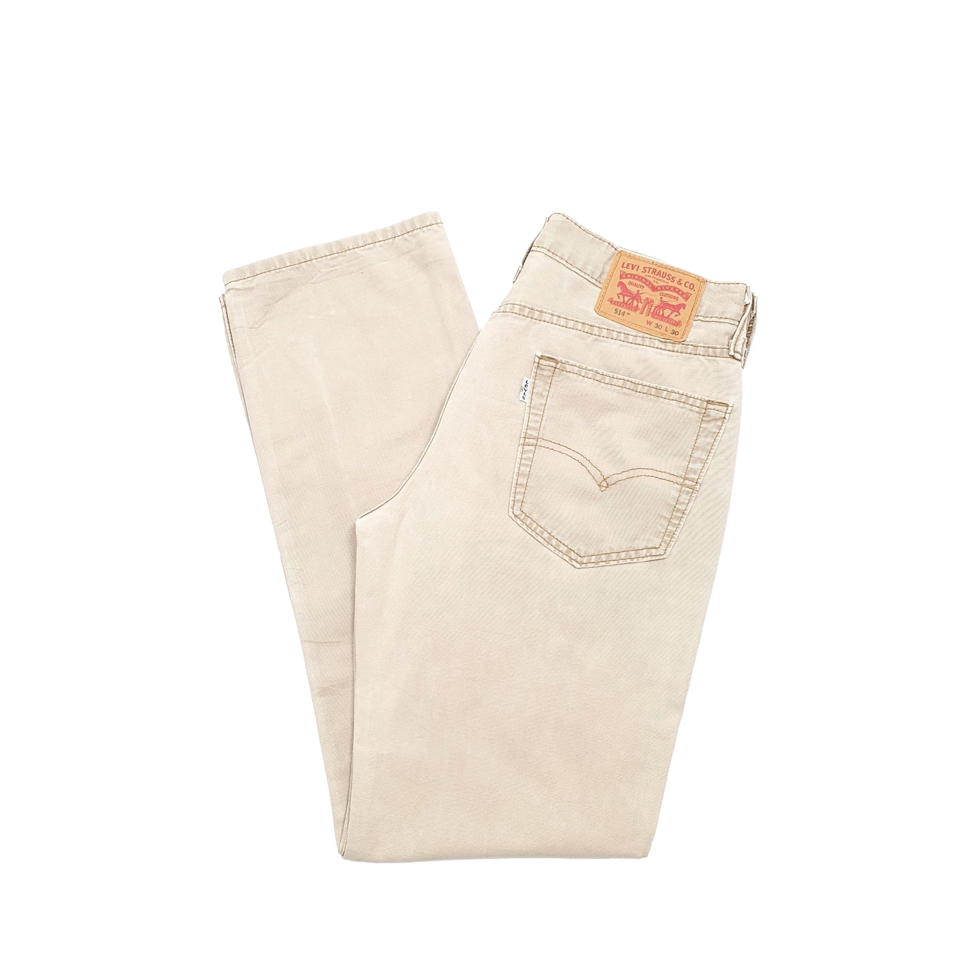 Levis 514 Straight Fit Jeans W30 L30 Beige