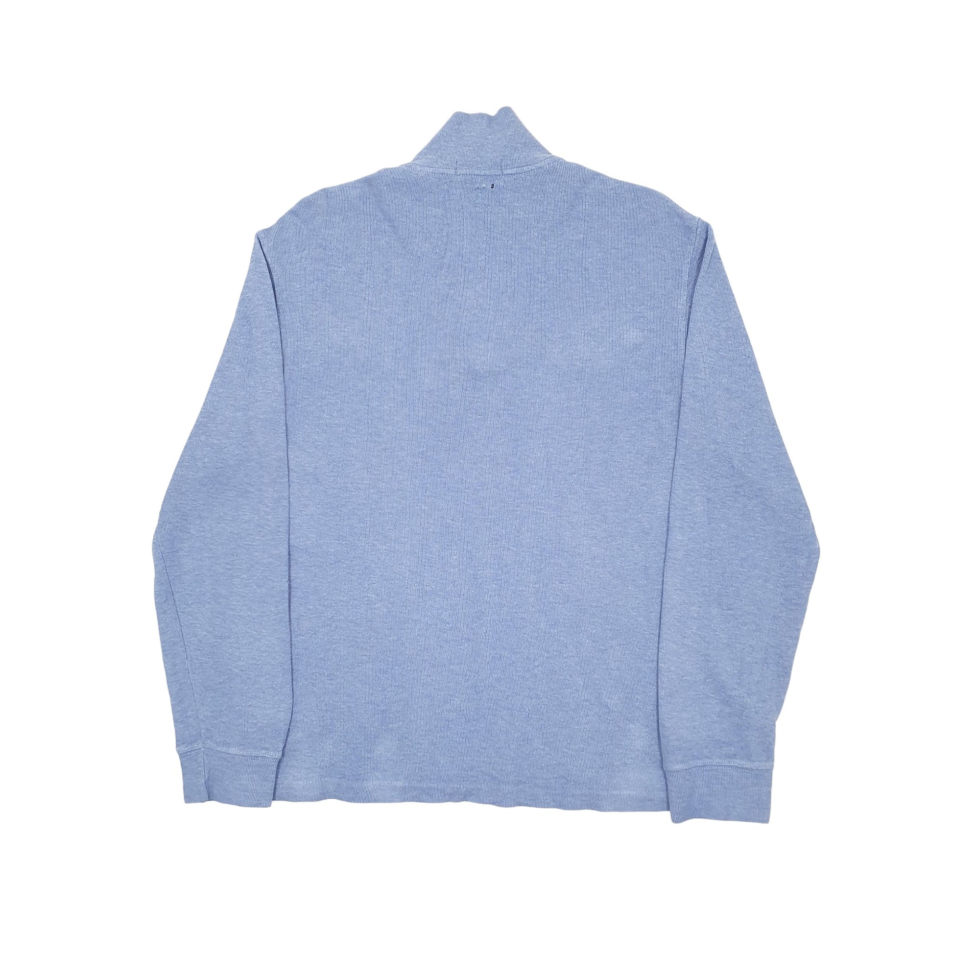 Mens Blue Polo Ralph Lauren Estate Rib Quarter Zip Jumper