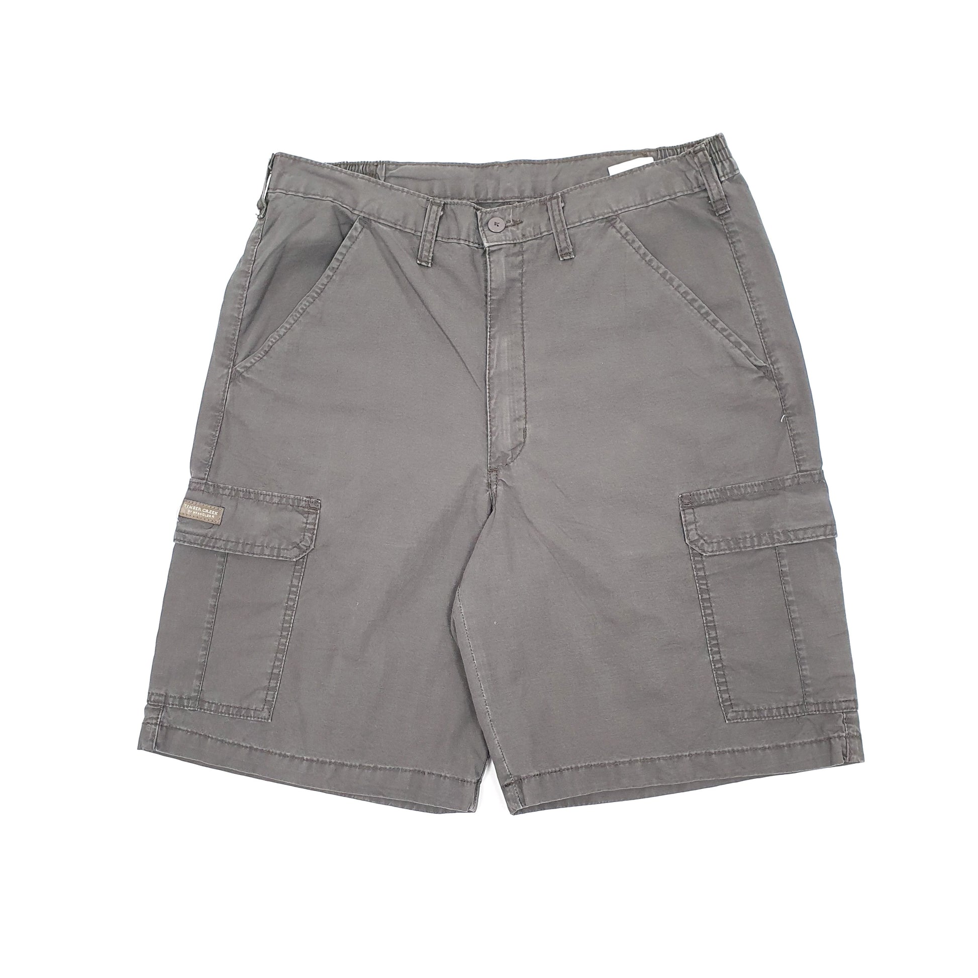 Mens Grey Wrangler Timber Creek Cargo Shorts