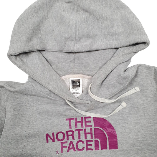 Womens Grey The North Face Spellout Hoodie Jumper