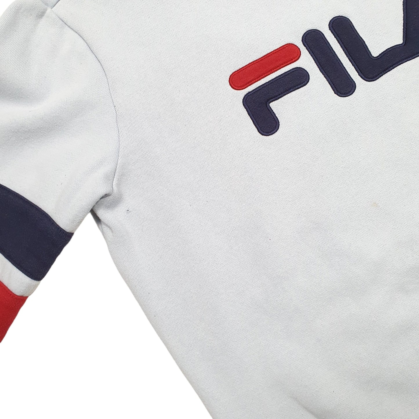 Mens Blue Fila Spellout Crewneck Jumper