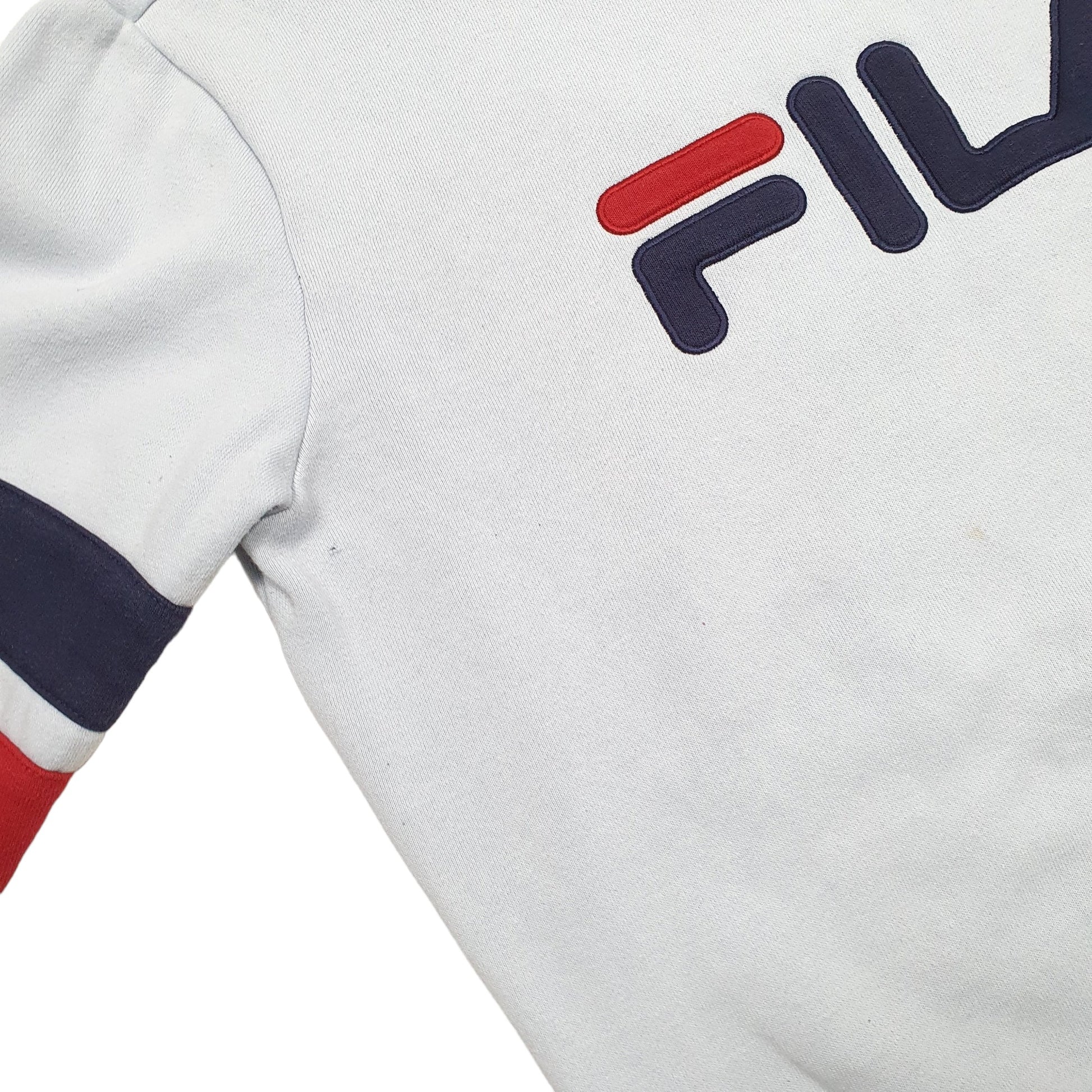 Mens Blue Fila Spellout Crewneck Jumper