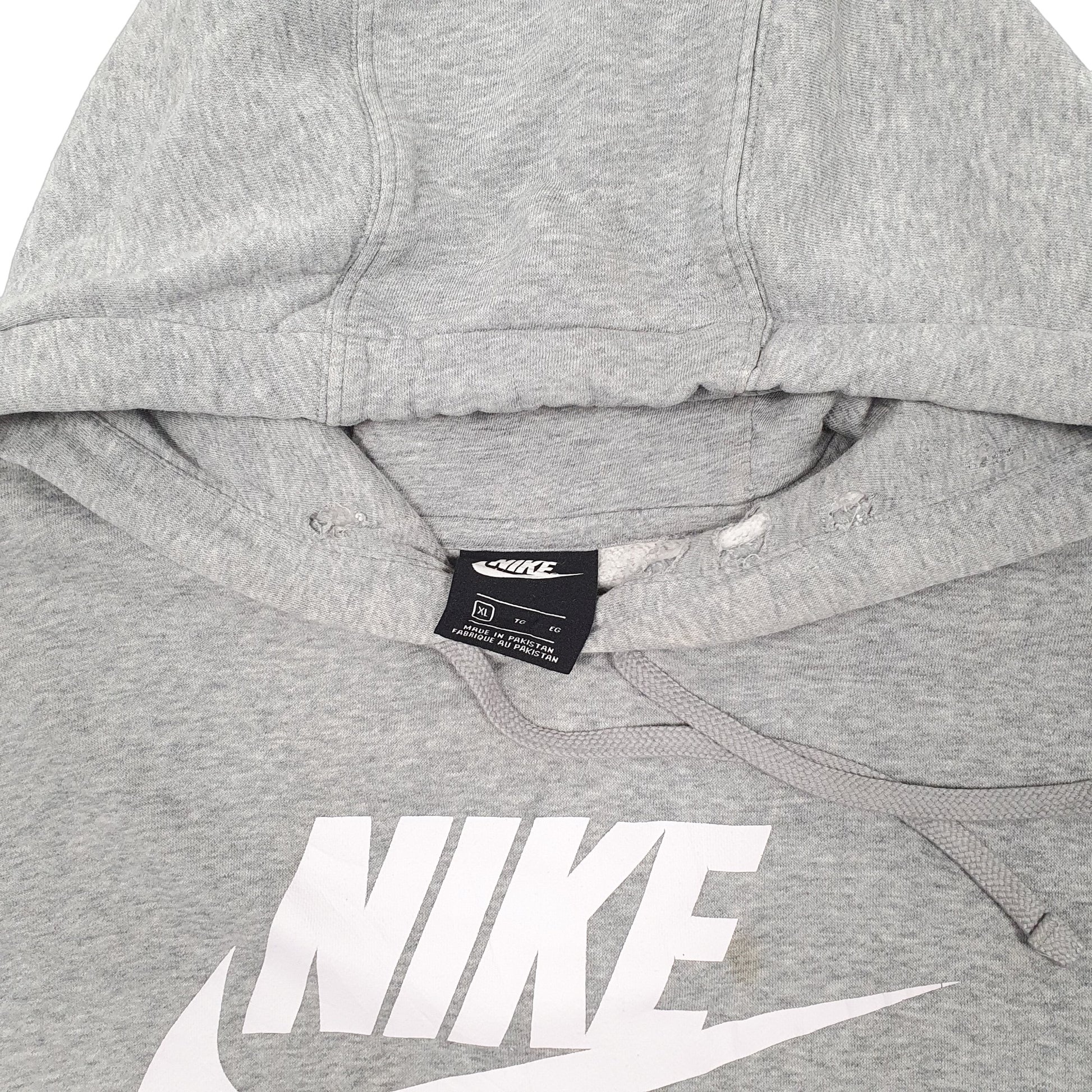 Mens Grey Nike Spellout Hoodie Jumper