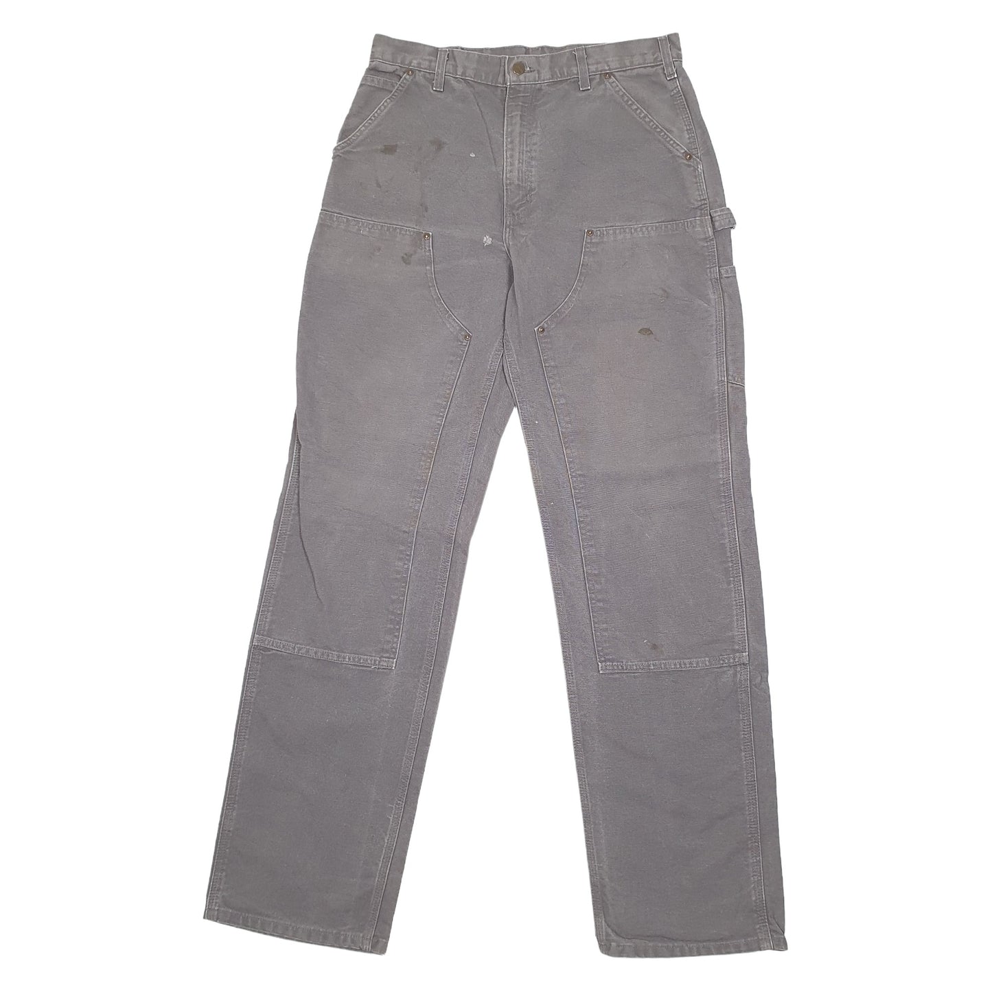 Mens Grey Carhartt Double Knee Carpenter Trousers