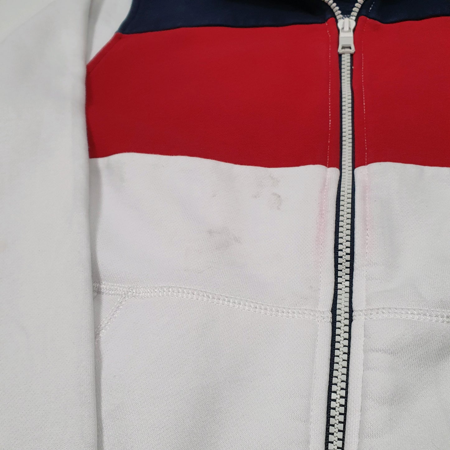 Mens White Nautica  Full Zip Jumper