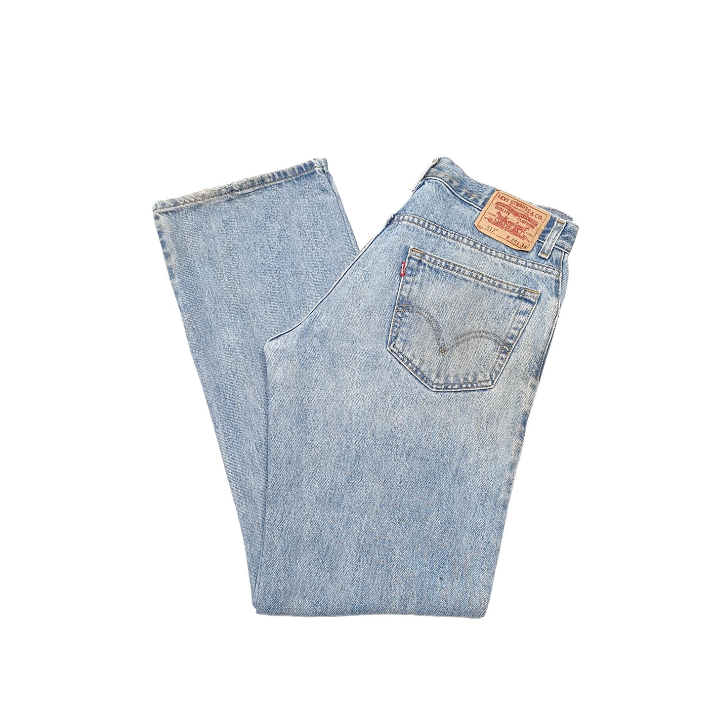 Levis 517 Bootcut Fit Jeans W34 L34 Blue