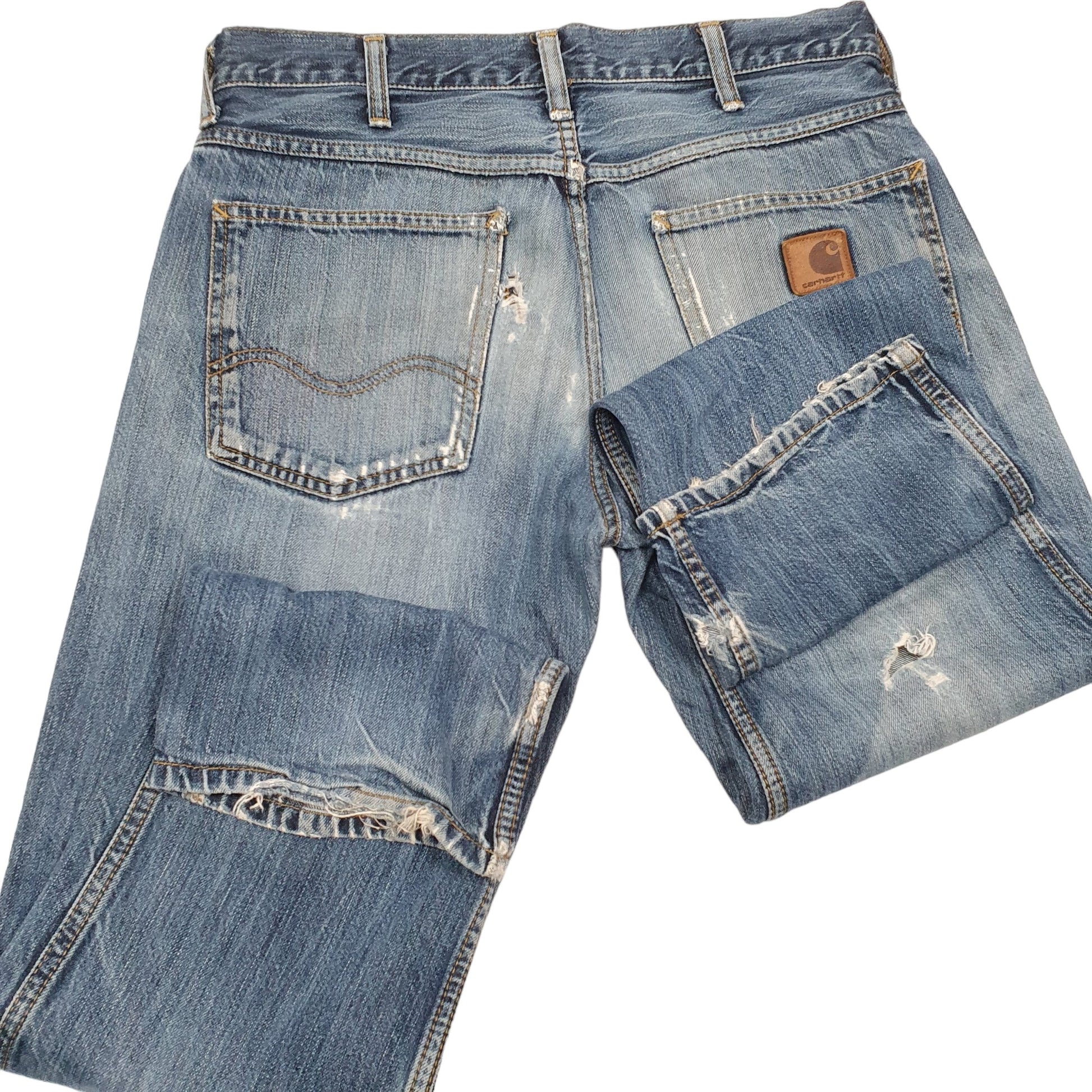 Mens Blue Carhartt Western Straight Casual JeansW29 L30