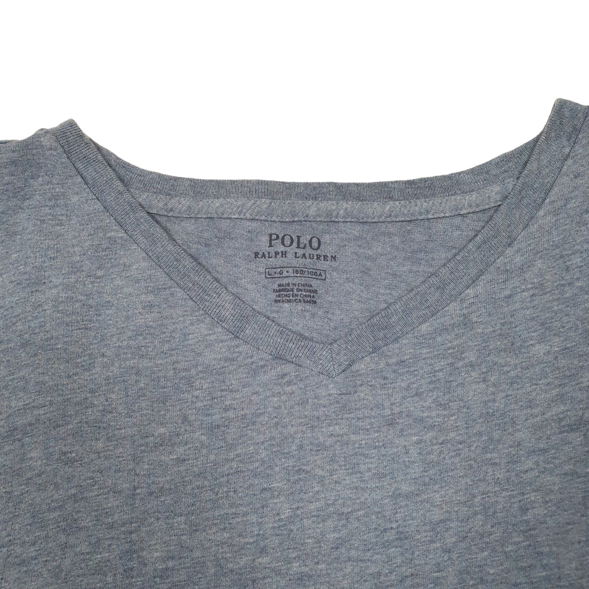 Mens Blue Ralph Lauren V Neck Polo Short Sleeve T Shirt