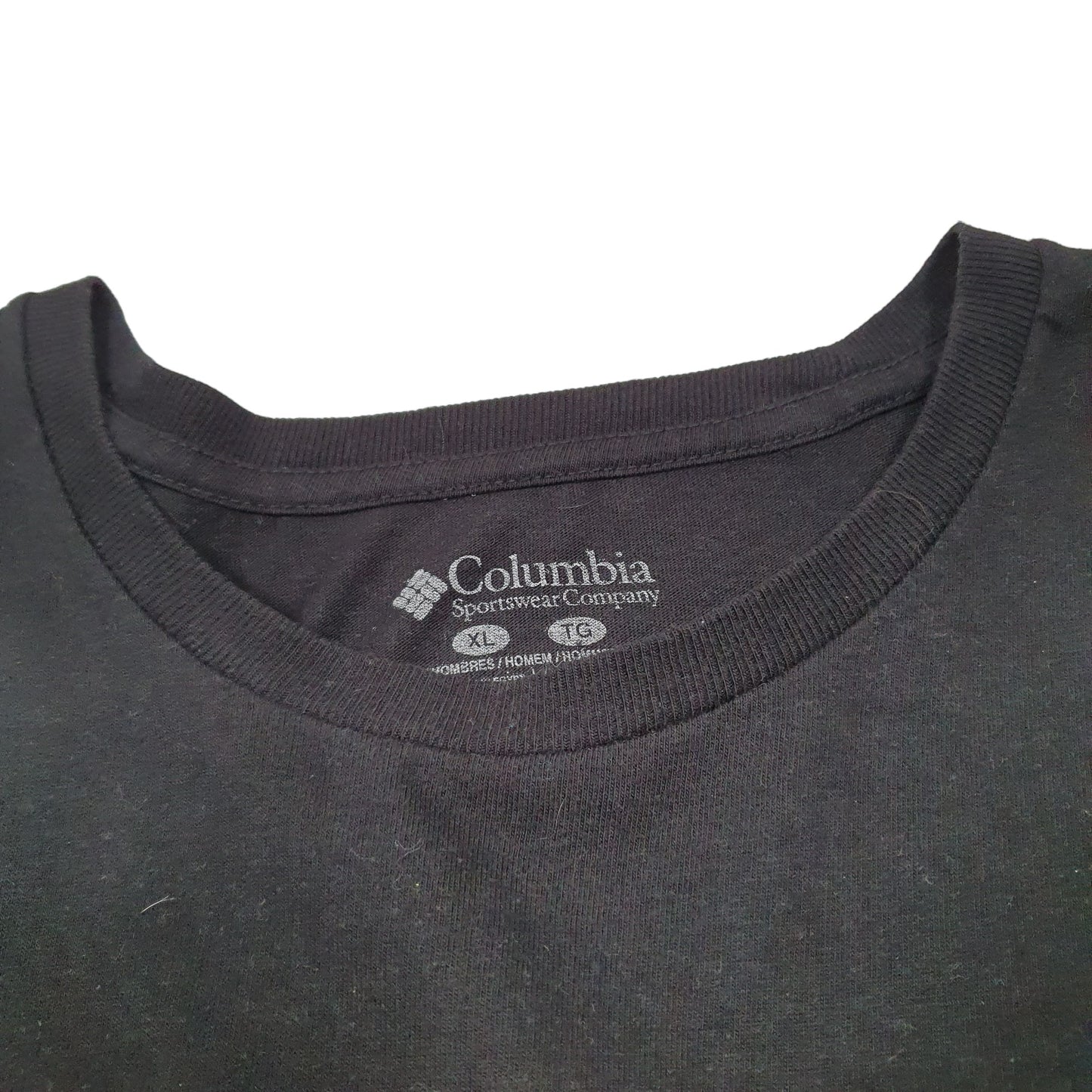 Mens Black Columbia Sportswear Pacific Northwest Mountain Long Sleeve T Shirt