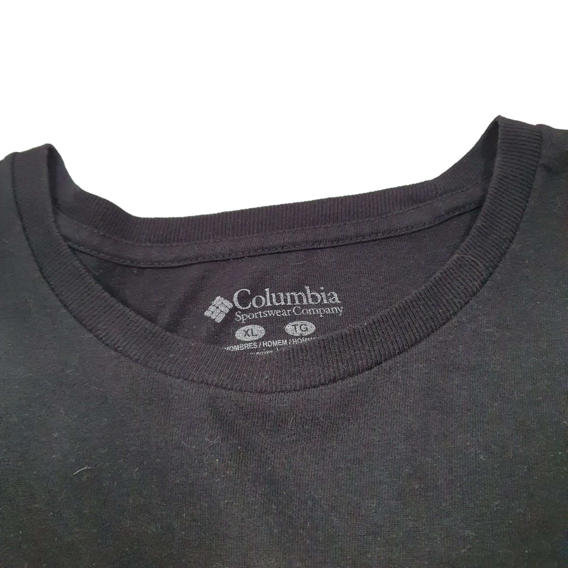 Mens Black Columbia Sportswear Pacific Northwest Mountain Long Sleeve T Shirt