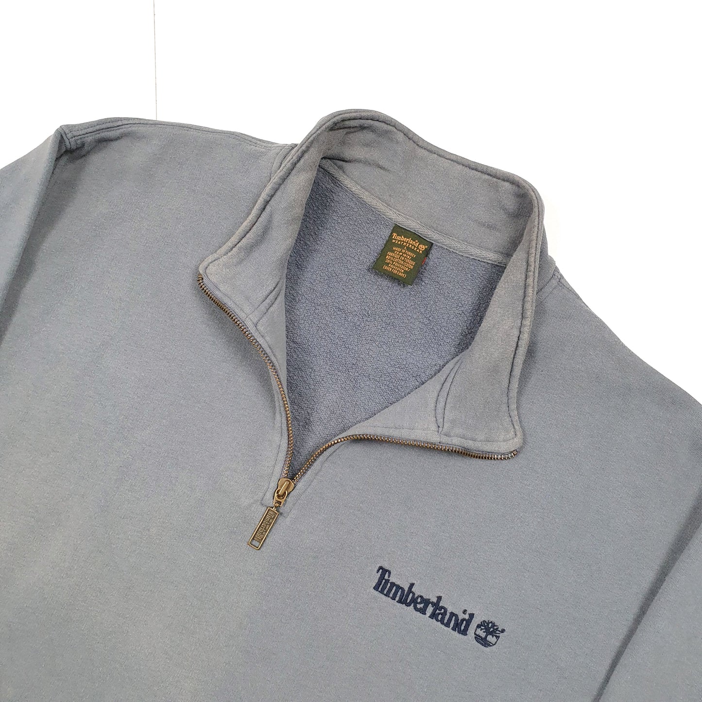 Timberland Weathergear Spellout Quarter Zip L Blue