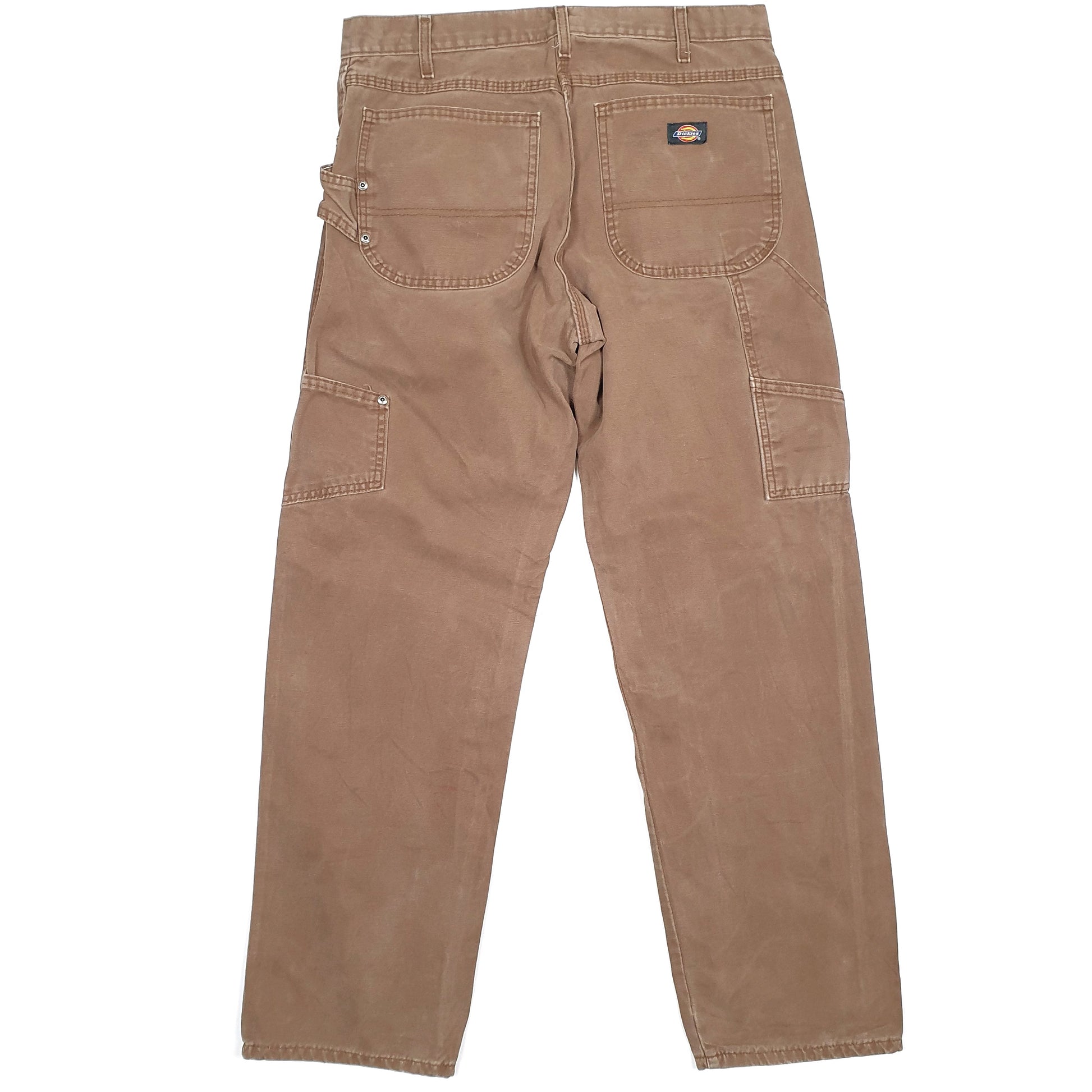 Mens Dickies Brown Carpenter Trousers W32 L31 Brown