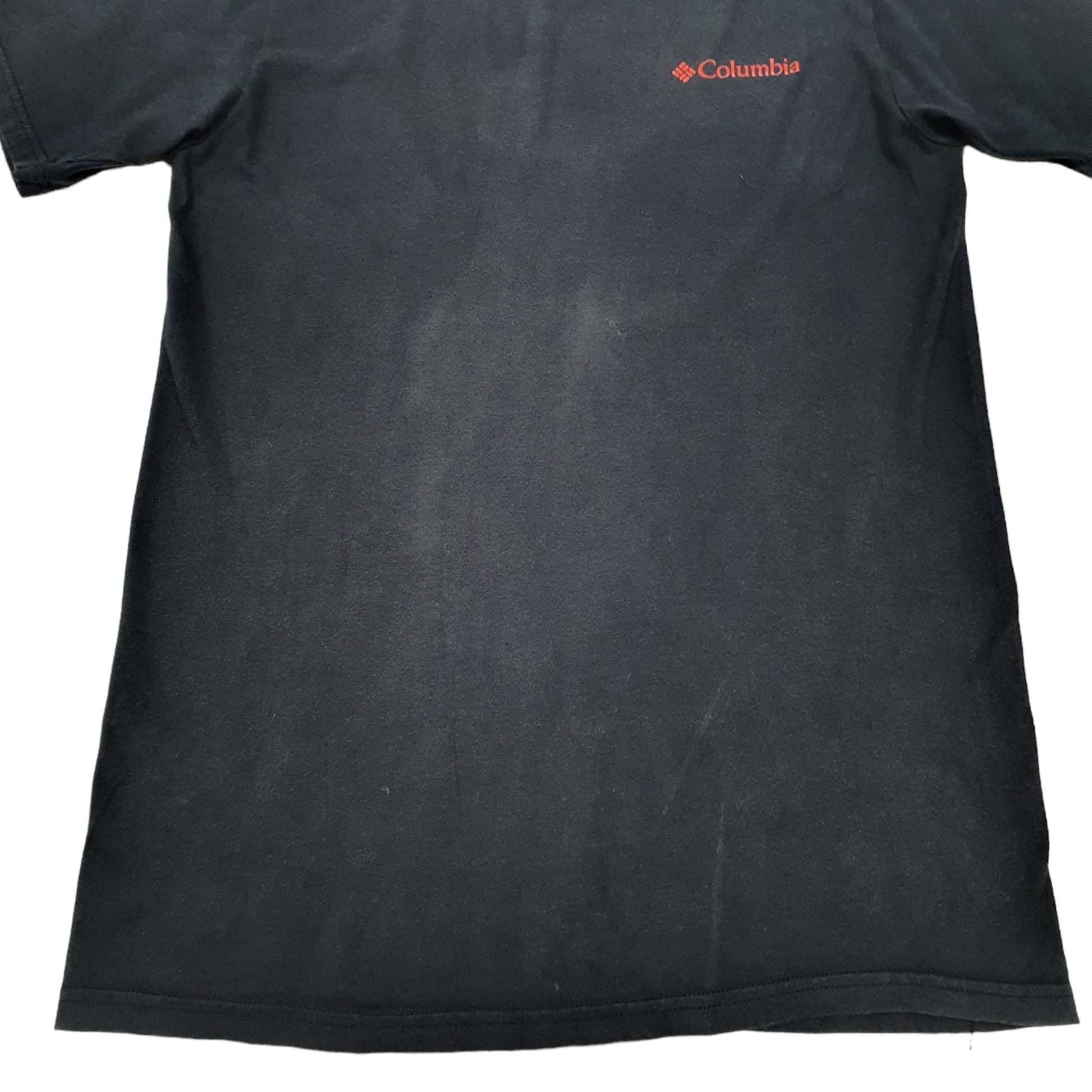 Mens Navy Columbia Sportswear USA Flag Outdoors Short Sleeve T Shirt