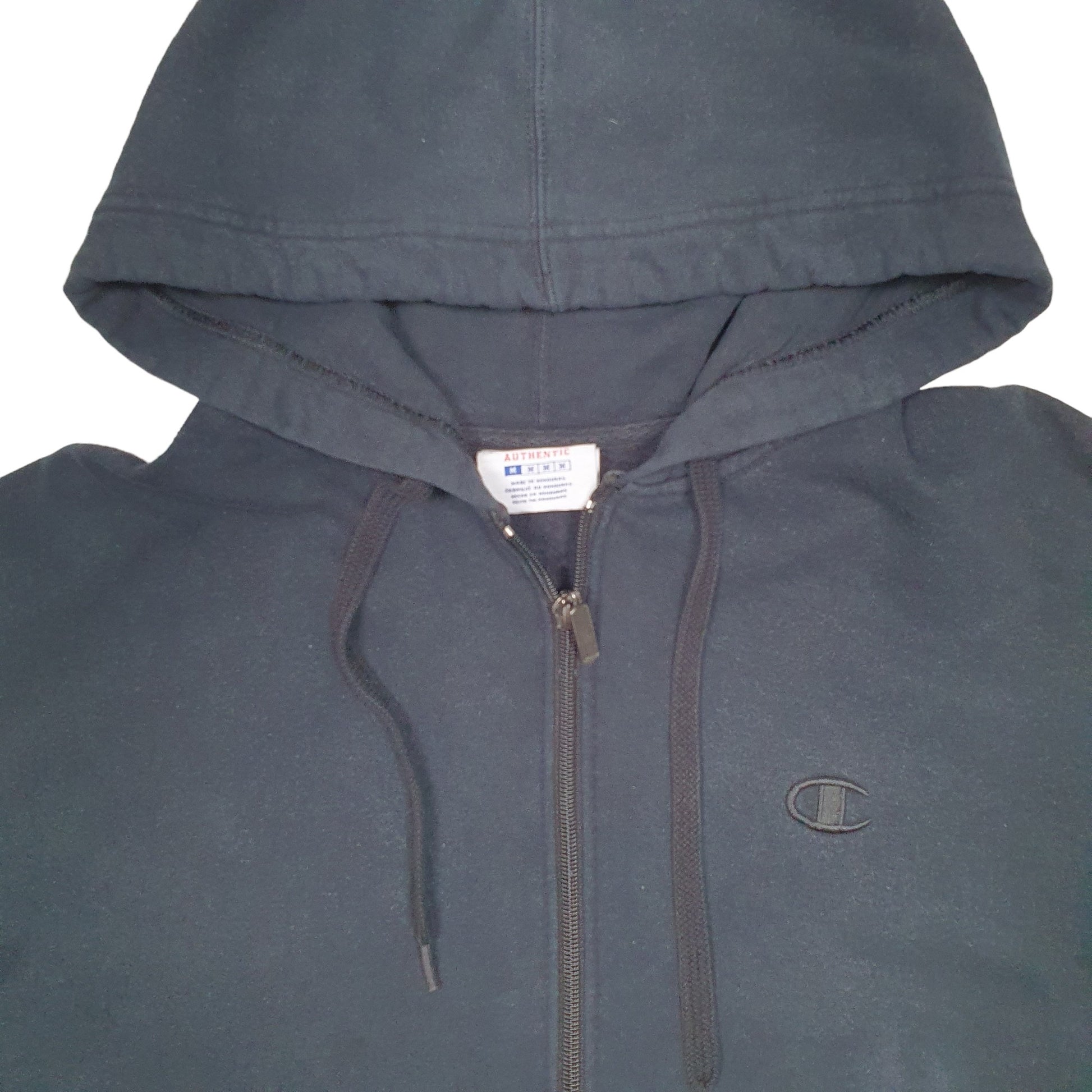 Mens Black Champion  Full Zip Jumper
