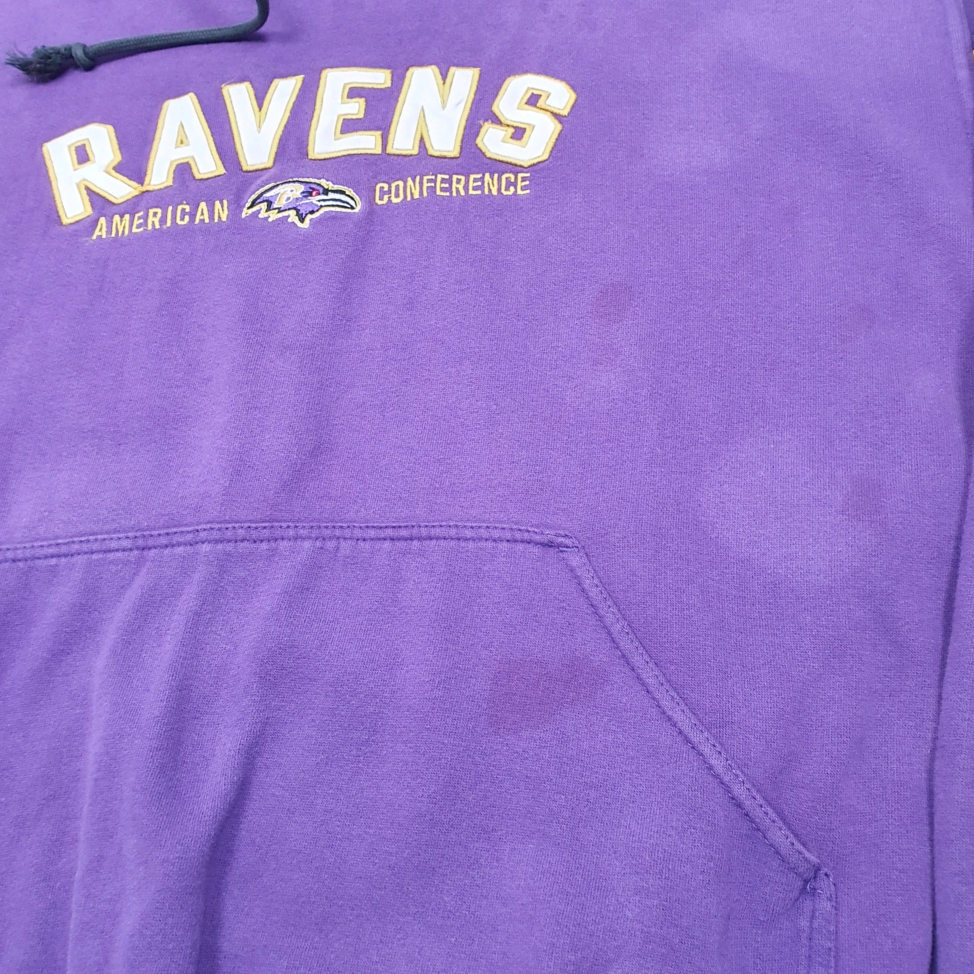 Mens Purple Reebok Baltimore Ravens American Football Hoodie Jumper