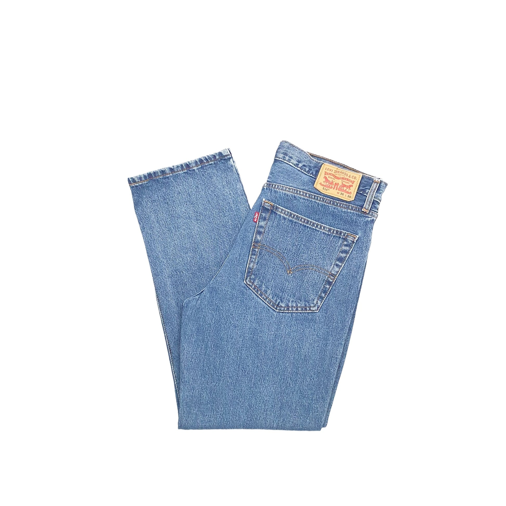 Levis 516 Straight Fit Jeans W36 L30 Blue