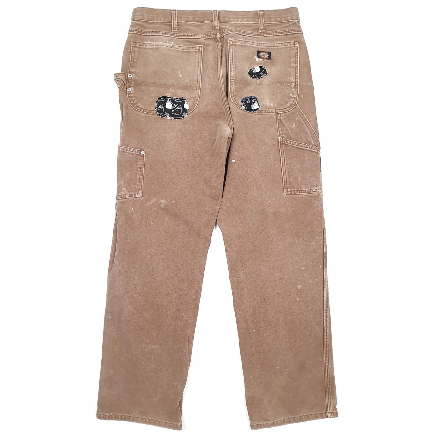 Mens Dickies Brown Carpenter Trousers W34 L30 Brown