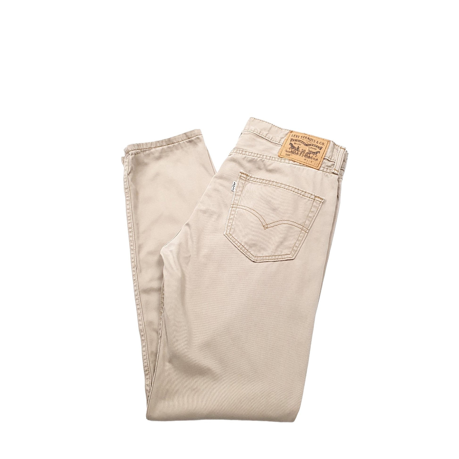 Levis 508 Tapered Fit Jeans W32 L32 Beige