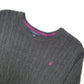 Nautica Cable Knit Crewneck S Grey