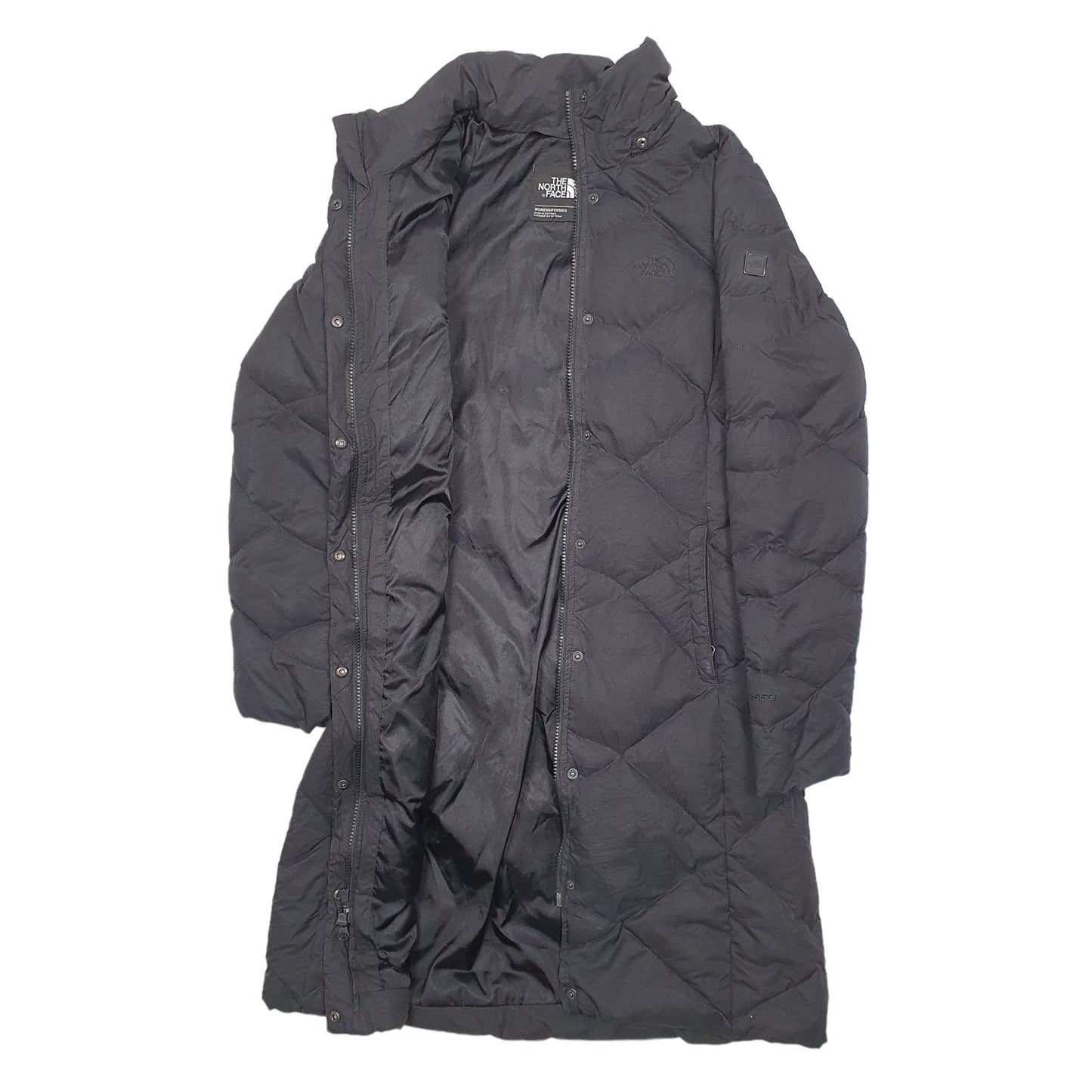 Womens Black The North Face Long Lined Trench  Coat
