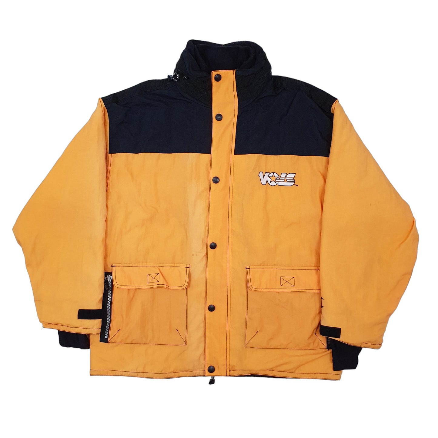 Mens Orange Champion NFL USA College Tennessee Vols Vintage 2000s Padded Jacket Coat