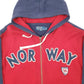 Mens Red Polo Ralph Lauren Norway 1934 Vintage Hoodie Jacket Full Zip Jumper