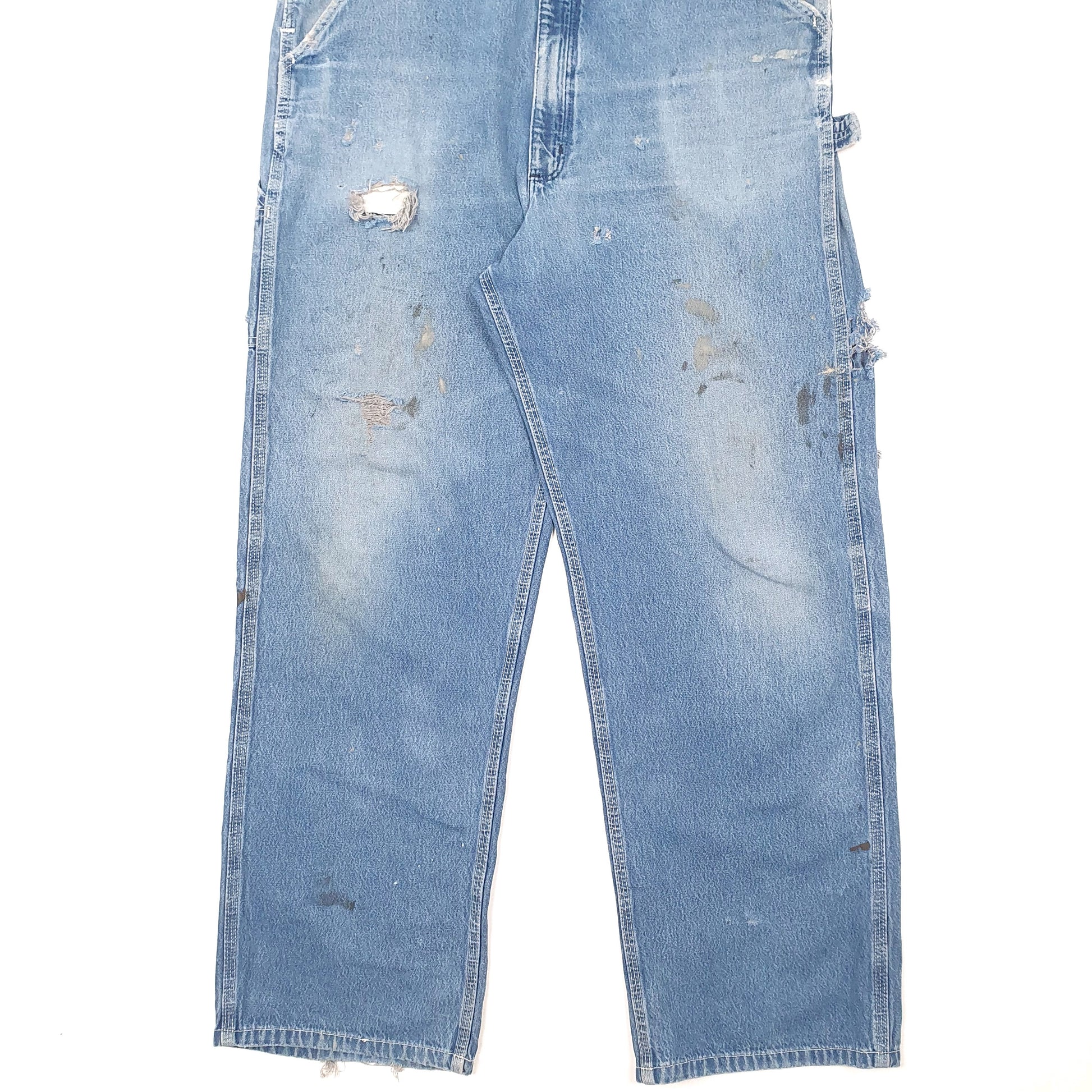 Mens Blue Carhartt Denim Bib Overall Dungaree Trousers