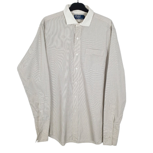 Ralph Lauren Long Sleeve Regular Fit Striped Shirt Beige