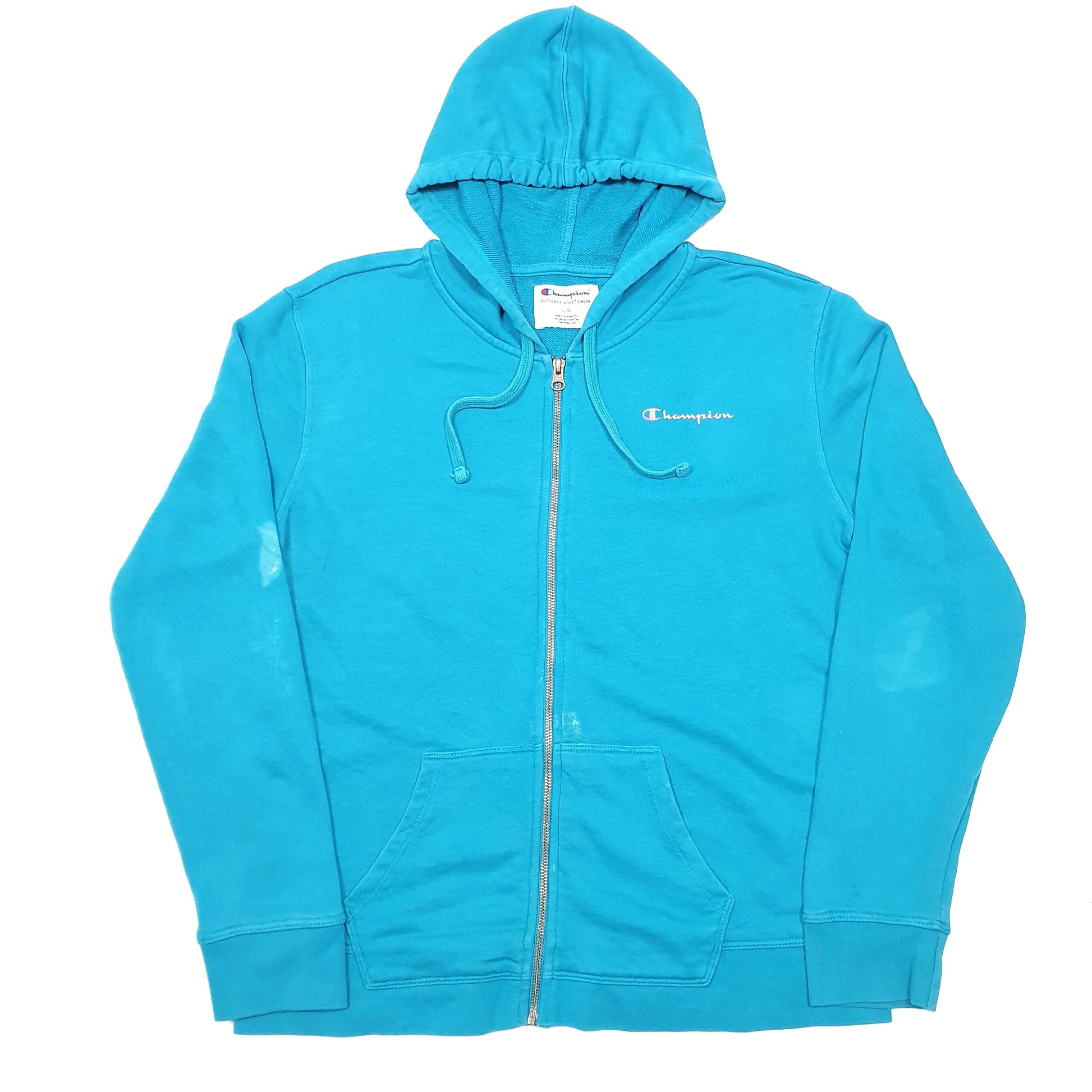 Womens Blue Champion Hoodie Full Zip Jumper