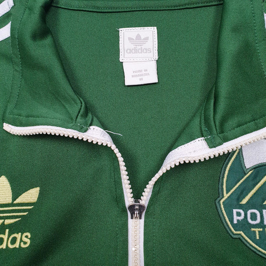 Mens Green Adidas Portland Timbers Soccer Training Track Active Full Zip Jumper