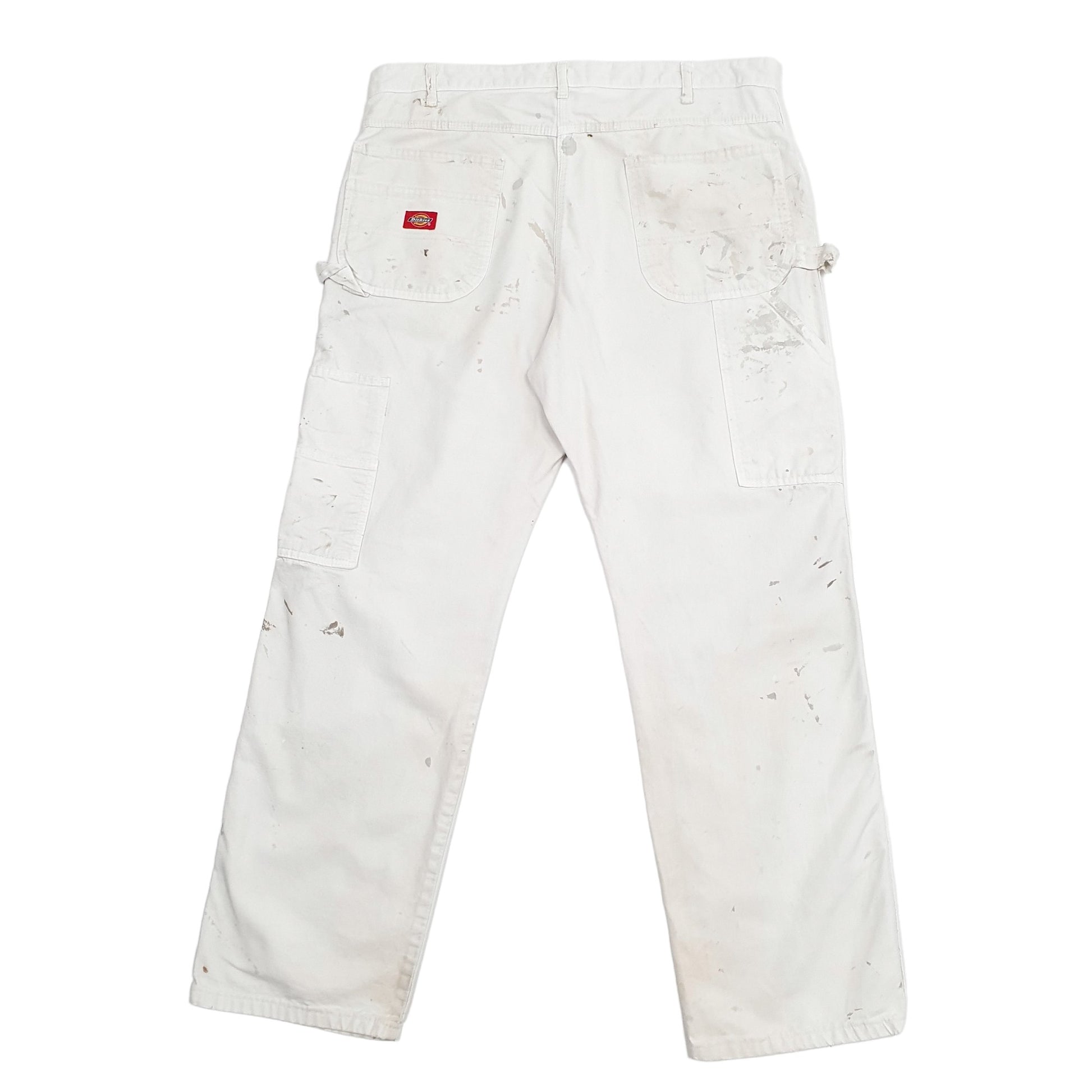 Mens White Dickies  Carpenter Trousers