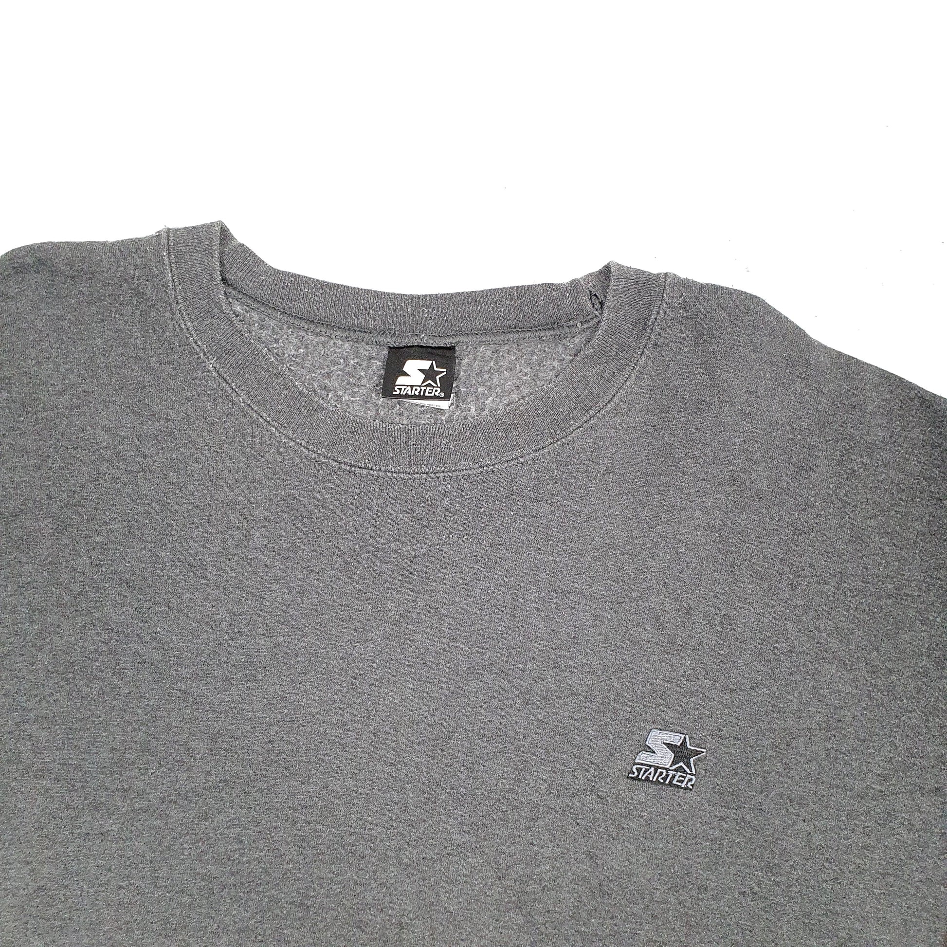 Mens Grey Starter  Crewneck Jumper