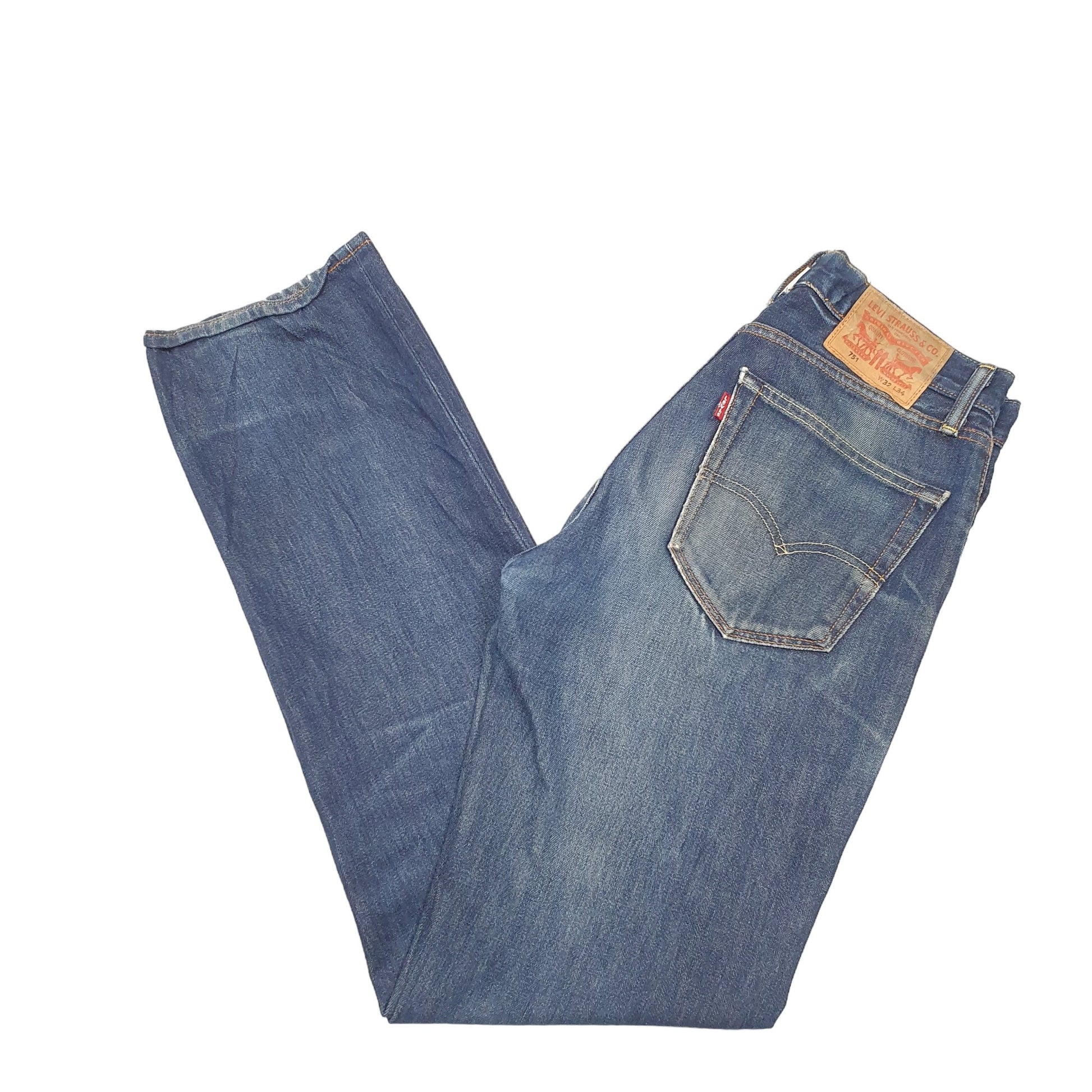 Mens Blue Levis 751 Traditional Casual JeansW32 L34