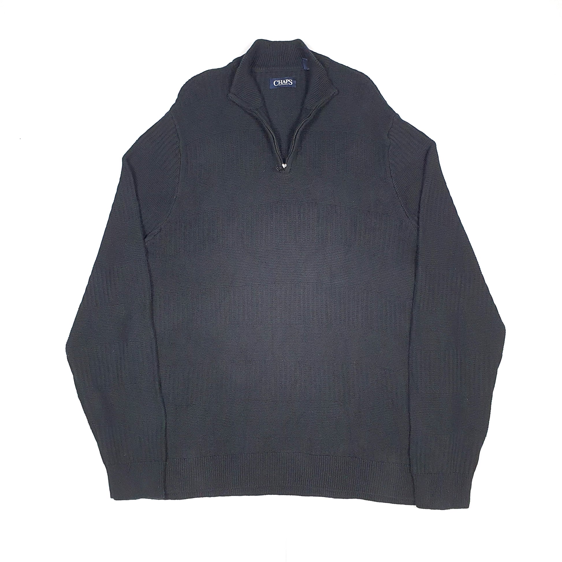 Black Chaps Quarter Zip Jumper