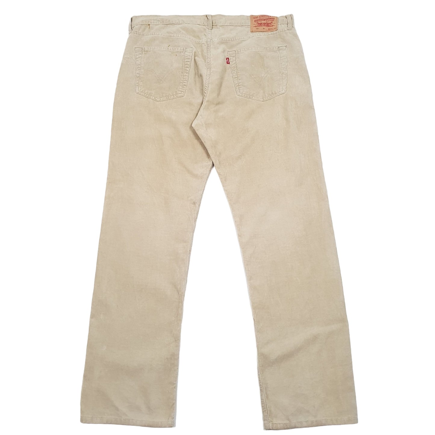 Mens Beige Levis 751 Corduroy Trousers