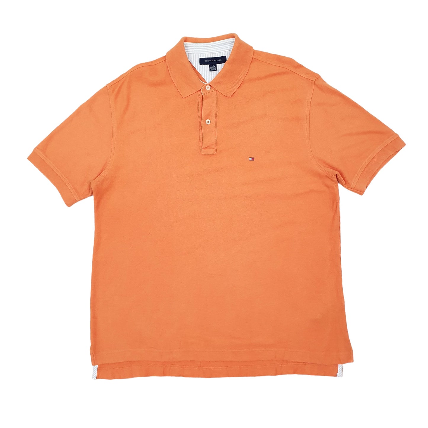 Mens Orange Tommy Hilfiger  Short Sleeve Polo Shirt