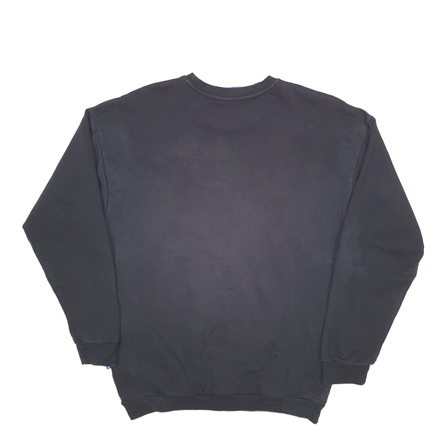 Mens Black Adidas Spellout Crewneck Jumper